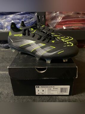 Adidas Predator Elite FG Black Neon Green US Size Men’s 7 / Women’s 8 JI1085